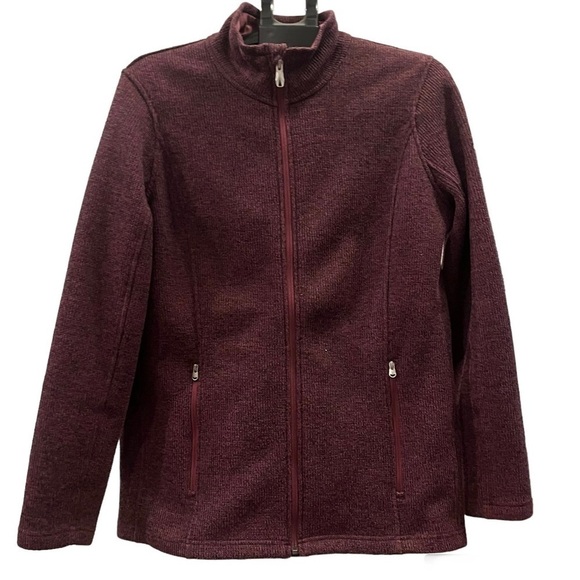 Spyder Endure Full Zip Mid Weight Stryke Fleece Jacket in Wine Purple Red Sz XL - Picture 1 of 13